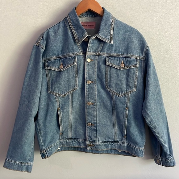 Chiara Ferragni Jackets & Blazers - Chiara Ferragni Punk Rock Denim Jean Jacket Size M